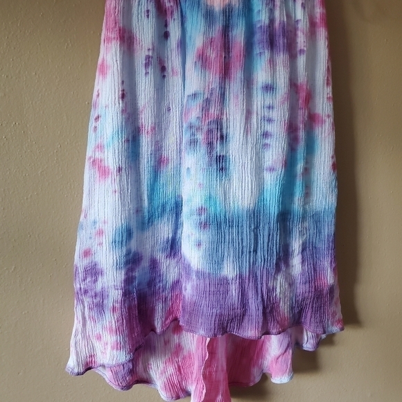 BCX Custome tie dye Juniors lace dress Size 7 - Picture 4 of 10